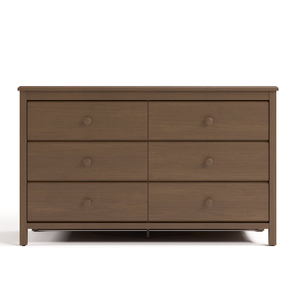 Alpine 6-Drawer Dresser- Hazelnut
