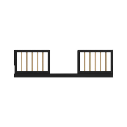 Graco Universal Toddler Safety Guardrail Kit-Dowel - Black with Driftwood