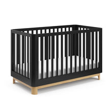 Storkcraft Santos 3-in-1 Convertible Crib (Black with Natural)