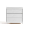 Olivia 3 Drawer Chest with Topper-White