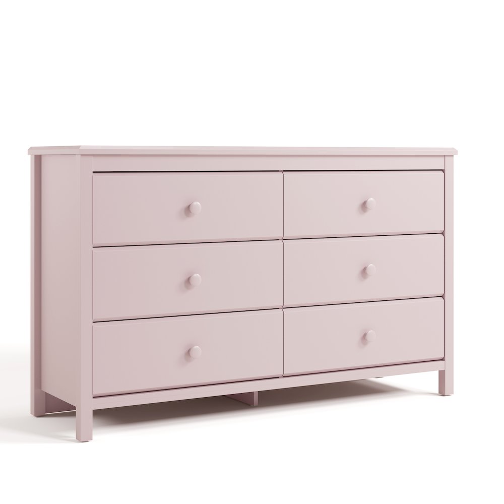 Alpine 6-Drawer Dresser- Blush