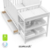 Steveston 5-in-1 Convertible Crib and Changer with Drawer - White