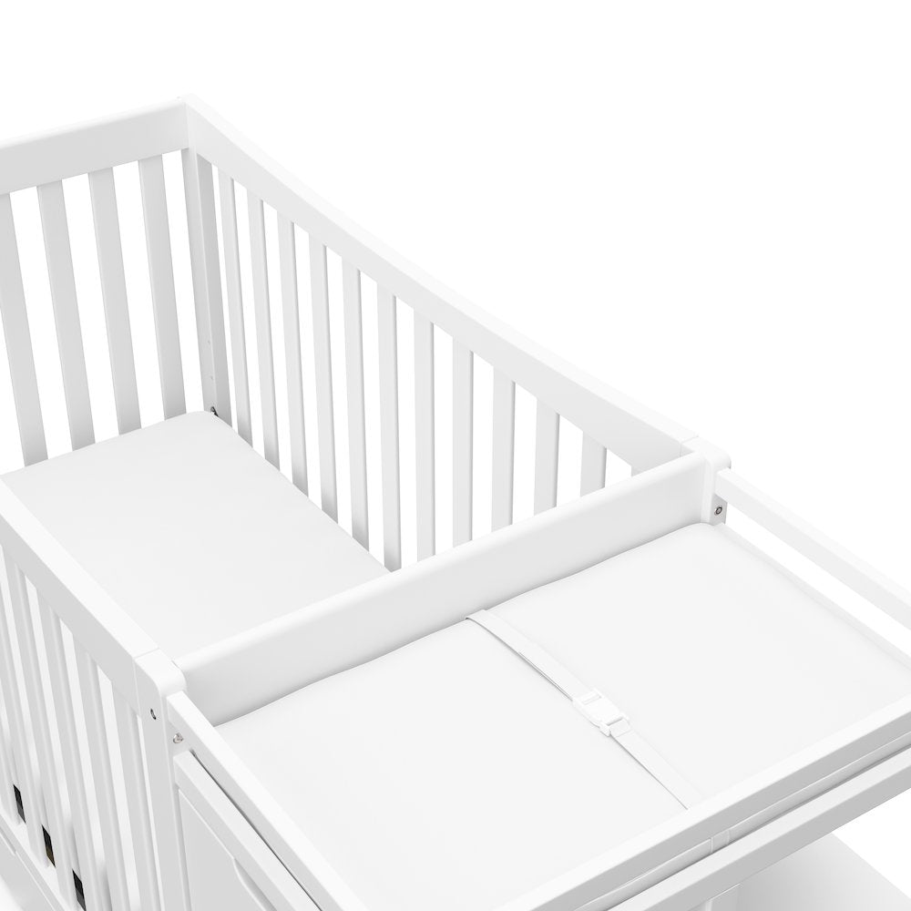 Graco Remi All-in-One Convertible Crib with Drawer and Changer (White)