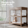 Customizable Changing Table with Water-Resistant Changing Pad - Hazelnut