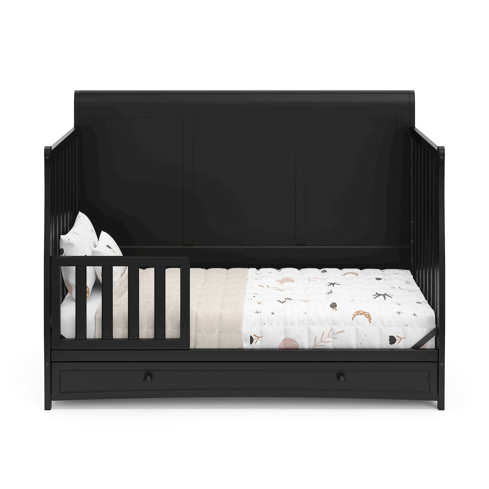 Graco Asheville 4-in-1 Convertible Crib with Drawer (Black)