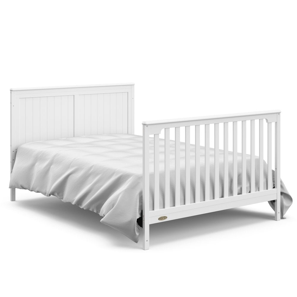 Graco Hadley 5-in-1 Convertible Crib with Drawer (White) –Crib with Drawer Combo