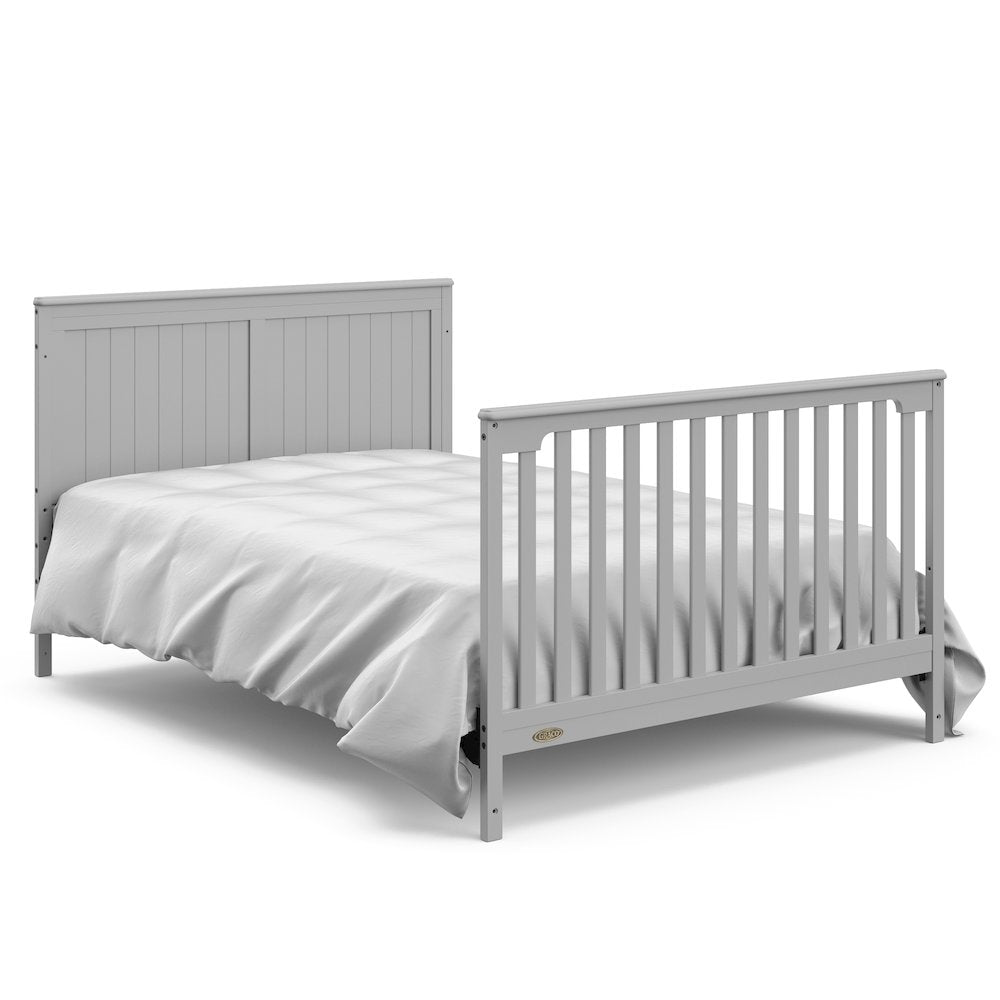 Graco Hadley 5-in-1 Convertible Crib with Drawer (Pebble Gray)