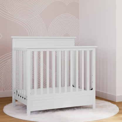 Storkcraft Petal 4-in-1 Convertible Mini Crib, White