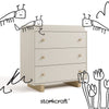 Texas 3 Drawer Chest with Topper-Frosted Oat/Driftwood