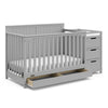 Graco Hadley 5-in-1 Convertible Crib and Changer with Drawer (Pebble Gray)