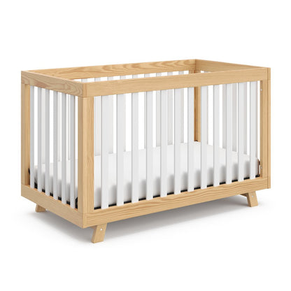 Storkcraft Beckett 3-in-1 Convertible Crib (Natural with White)