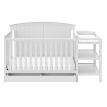 Steveston 5-in-1 Convertible Crib and Changer with Drawer - White