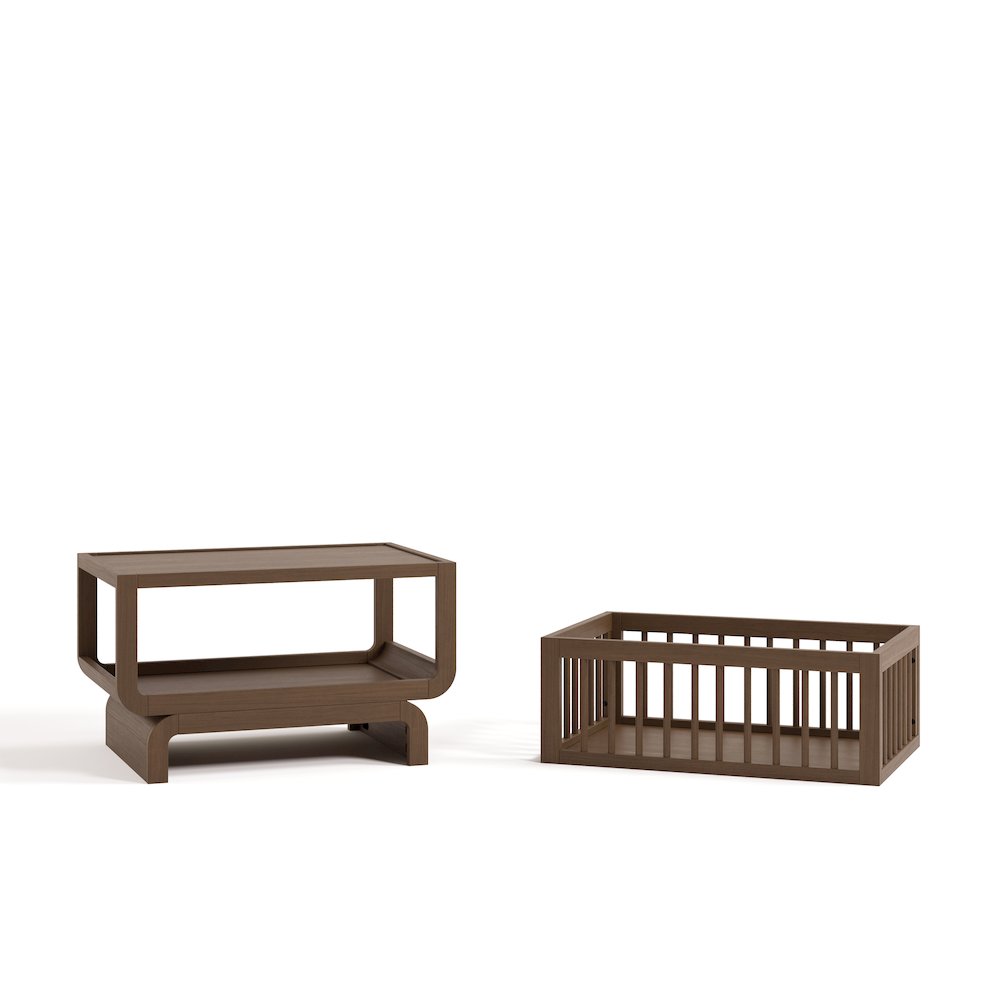 Santorini Deluxe 3-in-1 Convertible Bassinet - Hazelnut