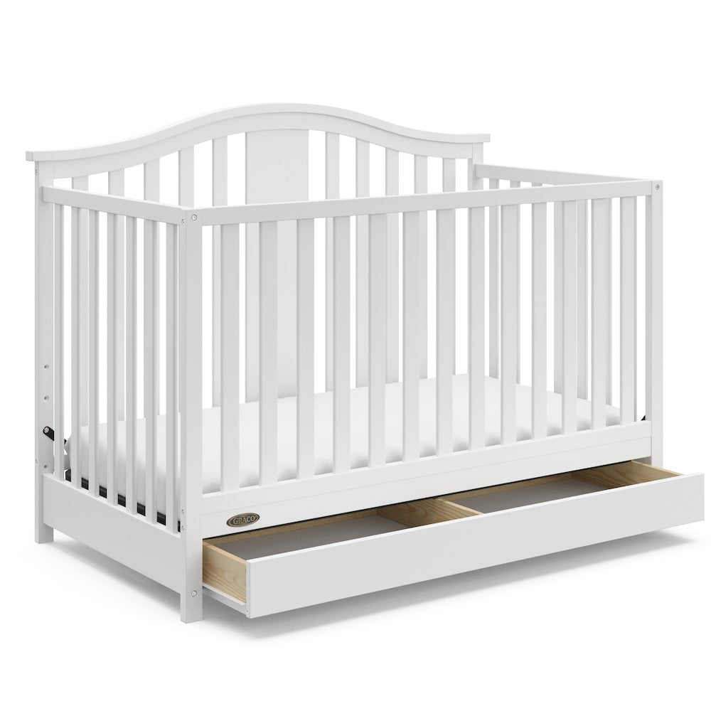 Graco Solano 4-in-1 Convertible Crib with Drawer - White