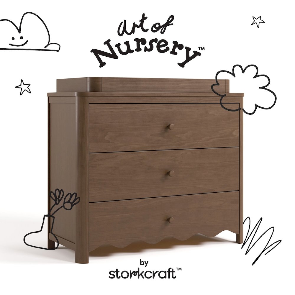 Casablanca 3 Drawer Chest With Topper-Hazelnut