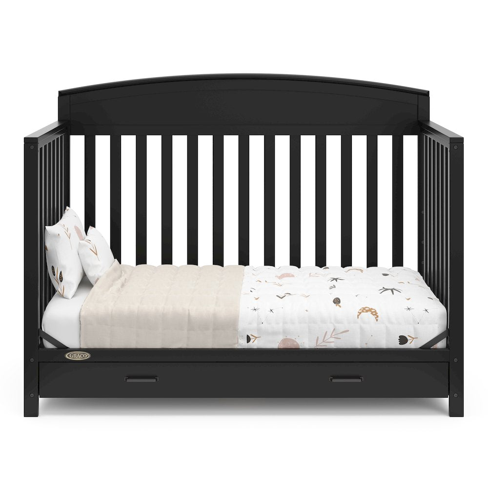 Graco Benton 5-in-1 Convertible Crib with Drawer (Black)