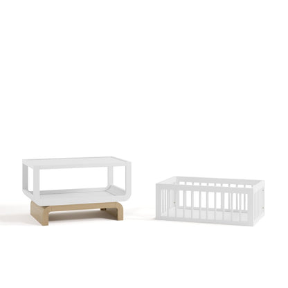 Santorini Deluxe 3-in-1 Convertible Bassinet - White/Driftwood