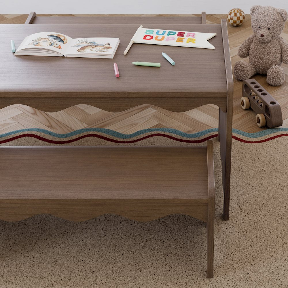 Casablanca Table & Bench Set-Hazelnut