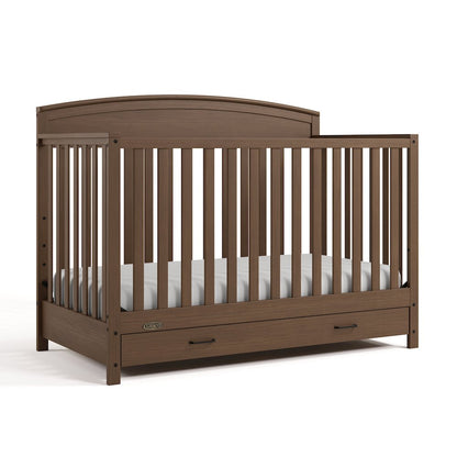 Benton Convertible Crib With Drawer-Hazelnut