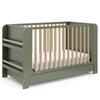 Read-With-Me Crib with Drawer - Olive/Driftwood