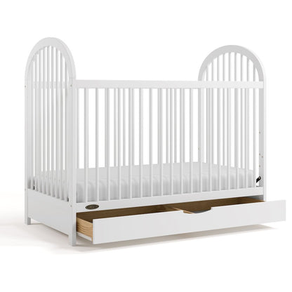 Olivia 3-In-1 Convertible Crib With Drawer-White