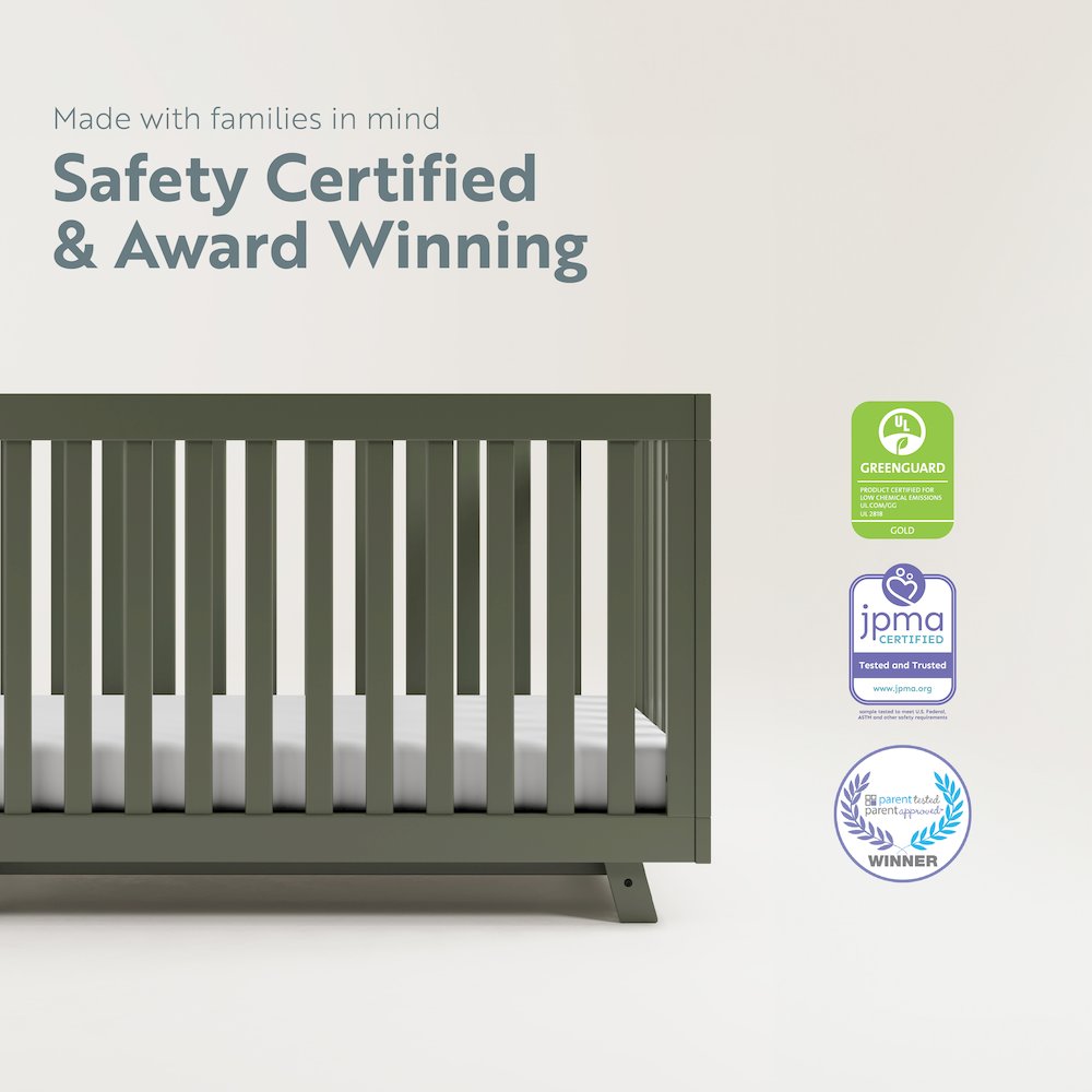 Storkcraft Beckett 3-in-1 Convertible Crib (Olive)