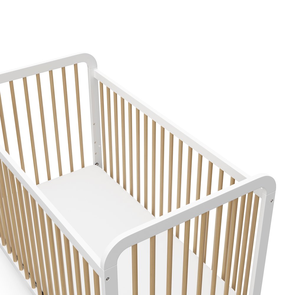 Storkcraft Pasadena 3-in-1 Convertible Crib - White with Driftwood