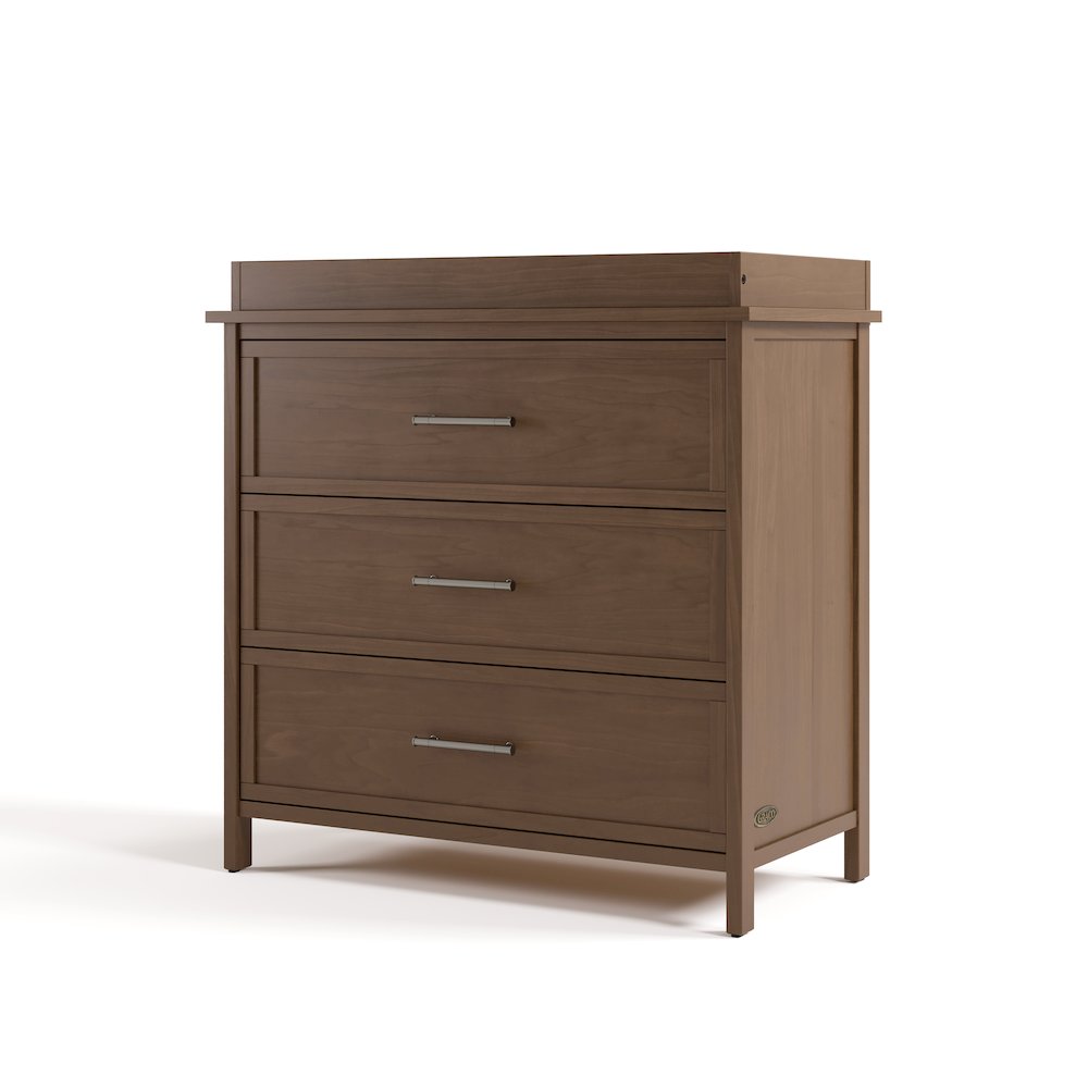 Classic 3 Drawer Chest with Topper- Hazelnut