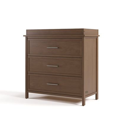 Classic 3 Drawer Chest with Topper- Hazelnut