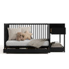Teddi Convertible Crib & Changer-Black
