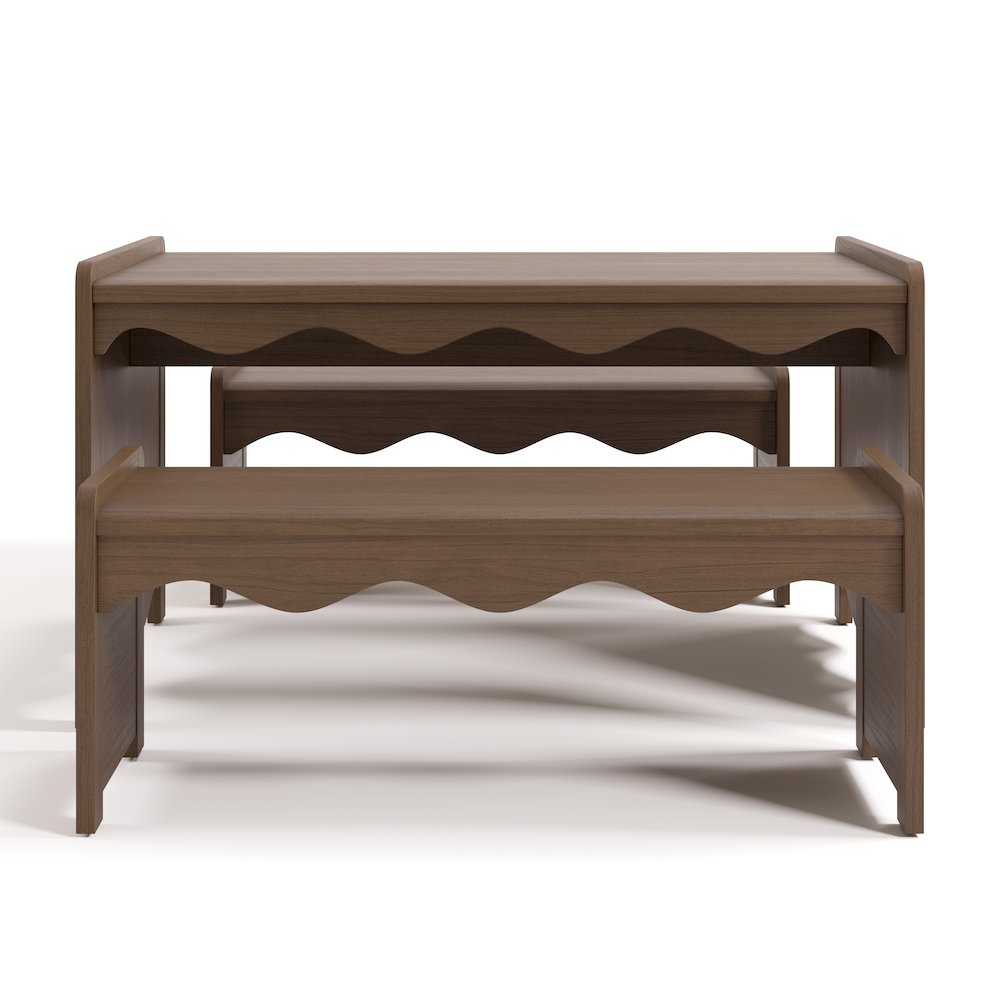 Casablanca Table & Bench Set-Hazelnut