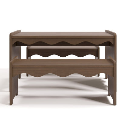 Casablanca Table & Bench Set-Hazelnut
