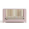Read-With-Me Crib with Drawer - Blush/Driftwood