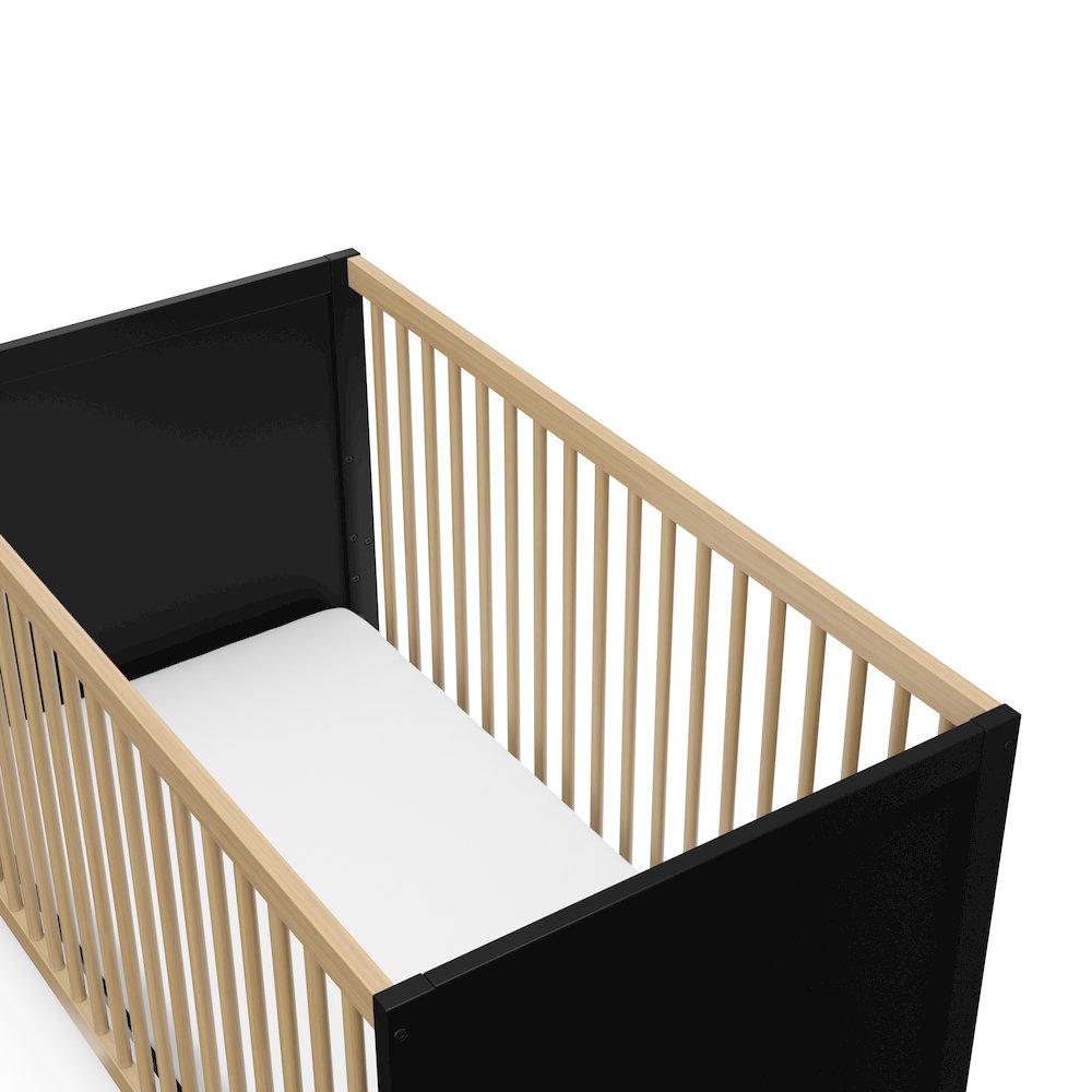 Storkcraft Calabasas 3-in-1 Convertible Crib (Black with Driftwood)