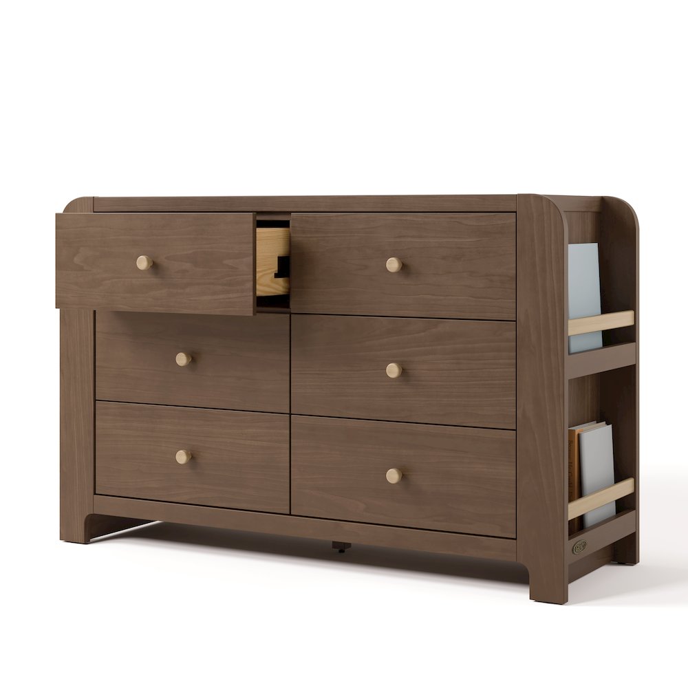 Read-With-Me 6 Drawer Dresser-Hazelnut/Driftwood