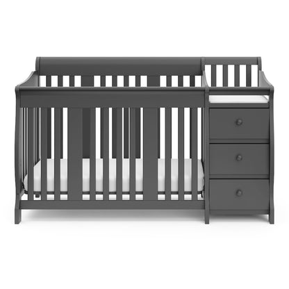 Storkcraft Portofino 5-in-1 Convertible Crib and Changer - Gray