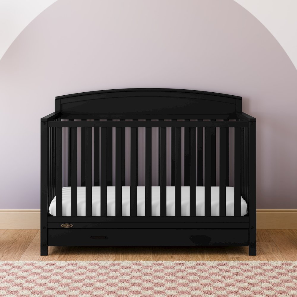 Graco Benton 5-in-1 Convertible Crib with Drawer (Black)