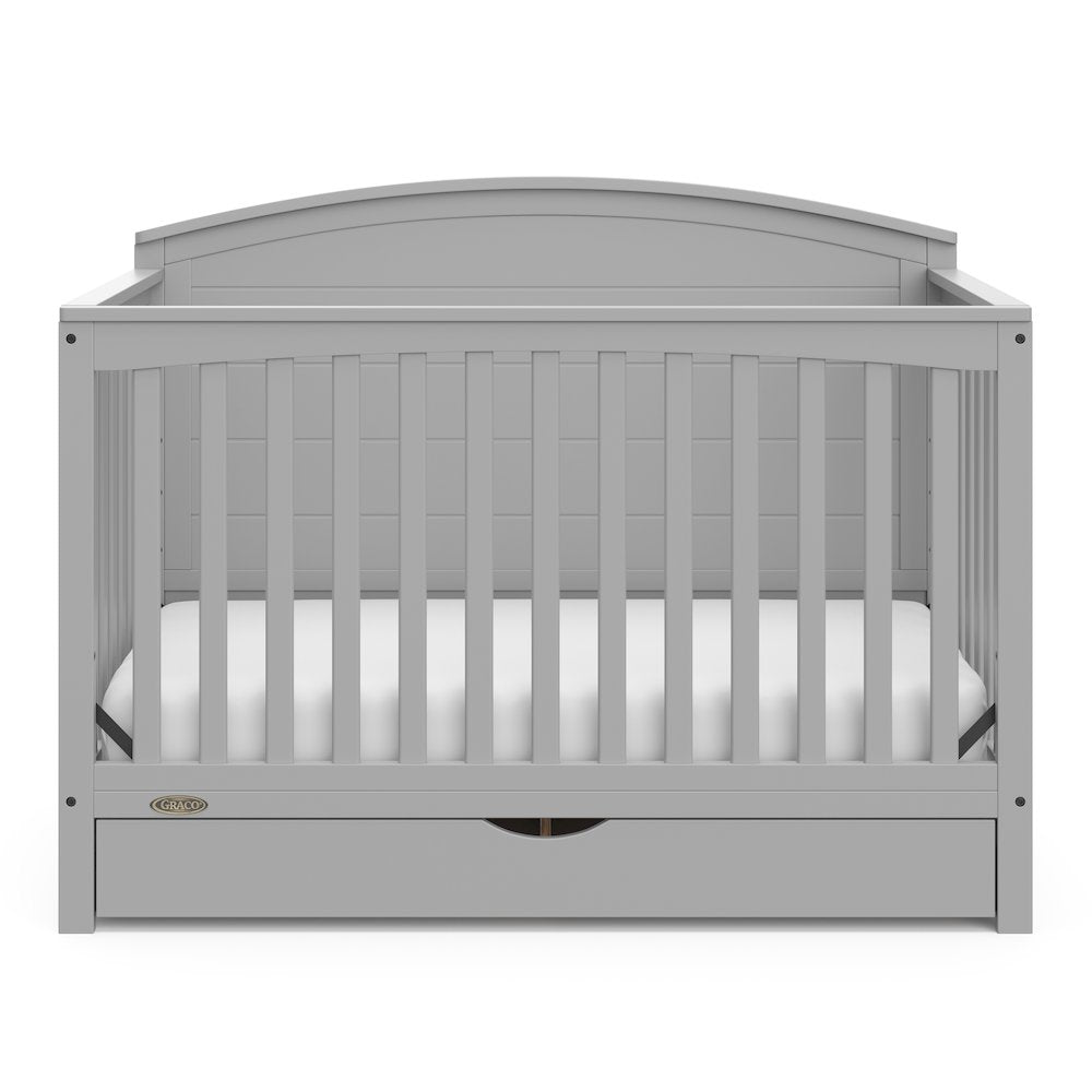 Graco Bellwood 5-in-1 Convertible Crib with Drawer (Pebble Gray)