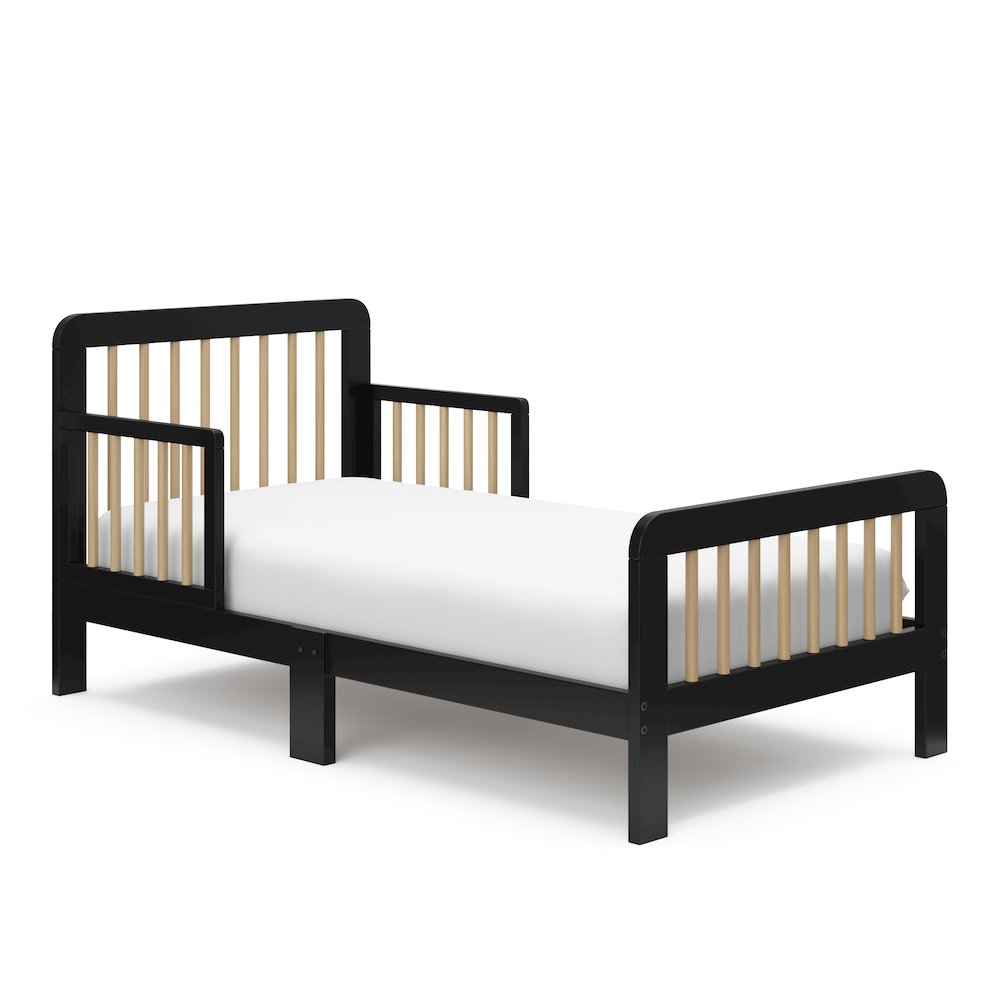 Storkcraft Pasadena Toddler Bed - Black with Driftwood