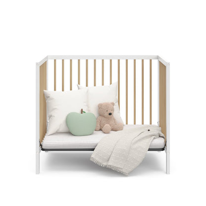 Graco Teddi 4-in-1 Convertible Mini Crib - White with Driftwood