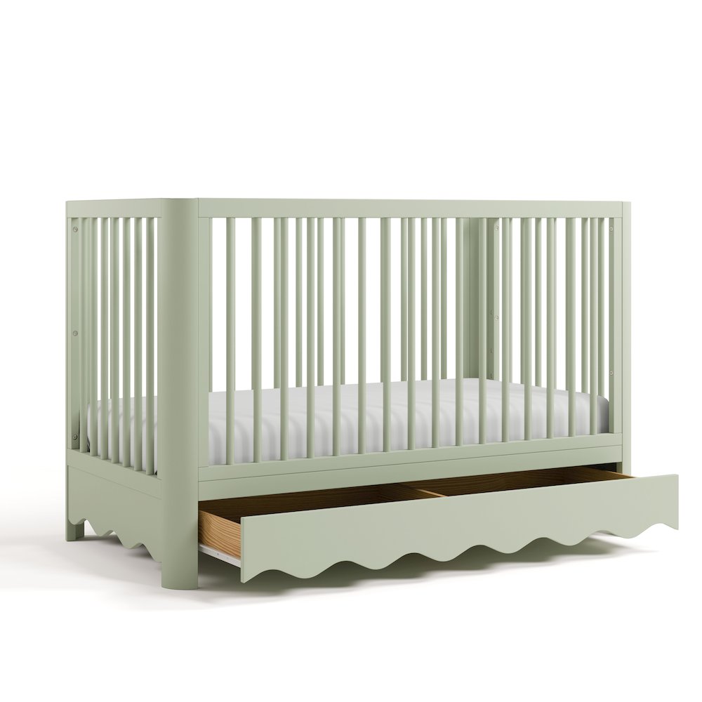 Casablanca Deluxe 5-in-1 Convertible Crib with Drawer - Sage