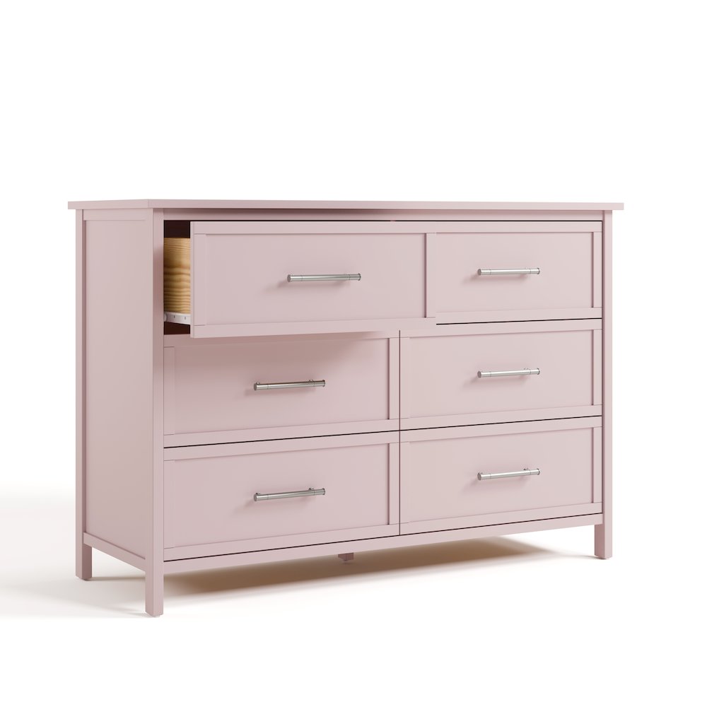 Classic 6 Drawer Dresser- Blush