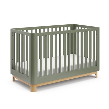 Storkcraft Santos 3-in-1 Convertible Crib (Olive with Natural)