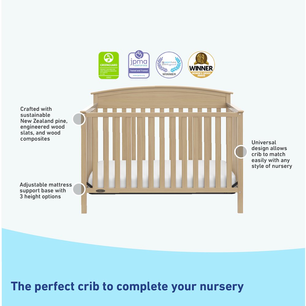 Graco Benton 5-in-1 Convertible Crib (Driftwood)