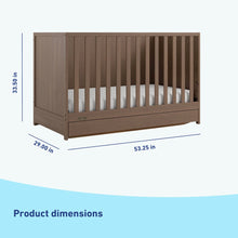 Theo 3-in-1 Convertible Crib with Drawer - Hazelnut