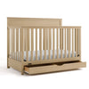 Shiloh Convertible Crib with Drawer - Driftwood