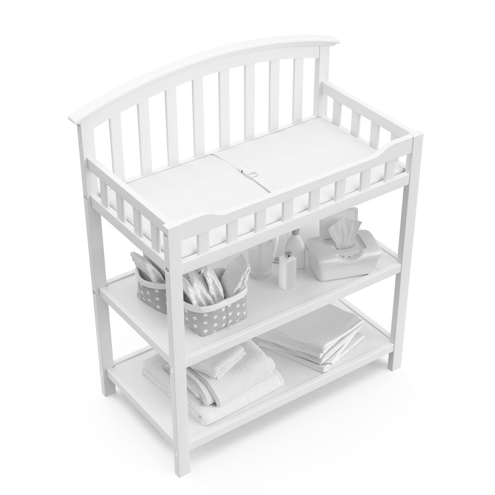 Graco Changing Table with Water-Resistant Changing Pad (White)