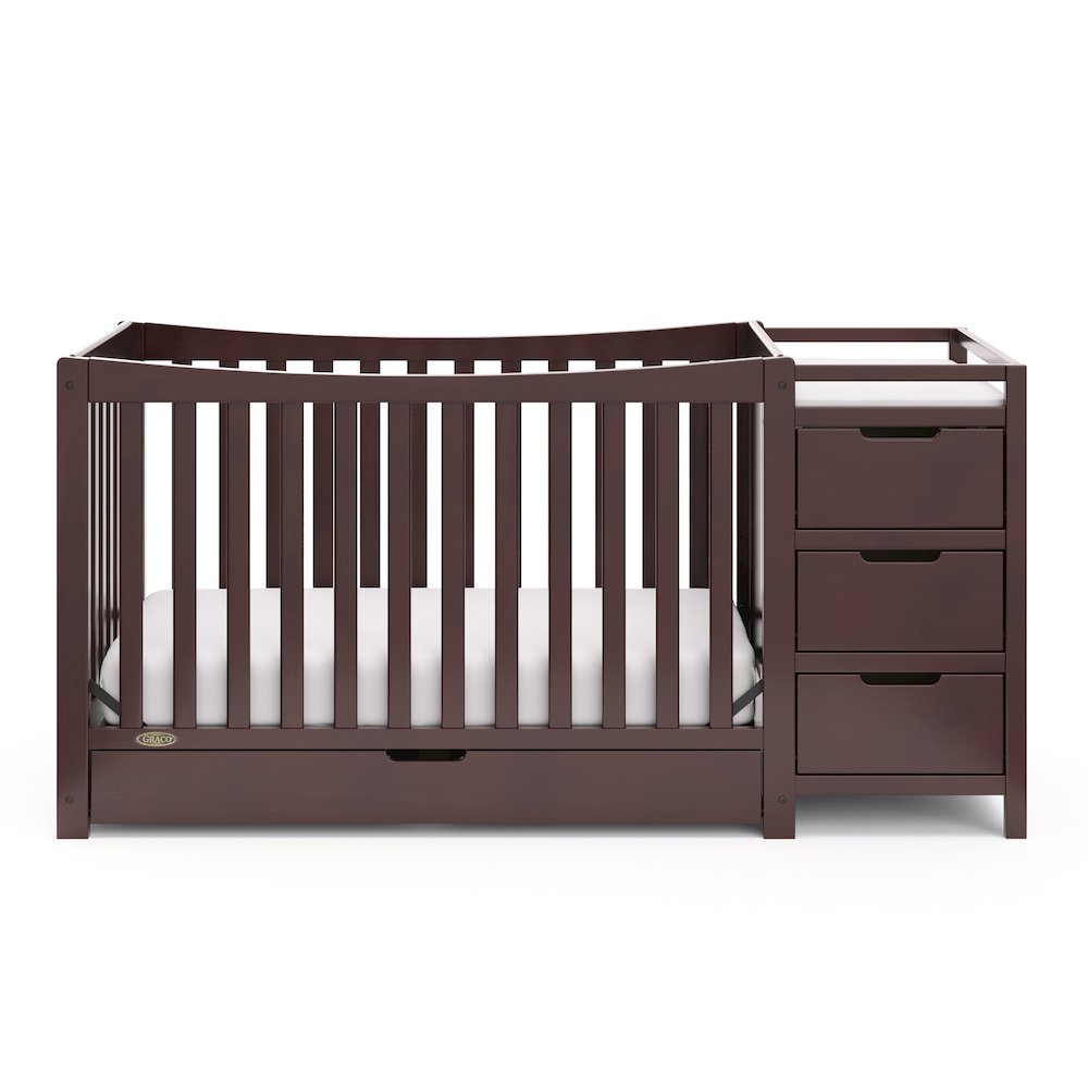 Graco Remi All-in-One Convertible Crib with Drawer and Changer (Espresso)