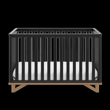 Santa Monica 5-in-1 Convertible Crib - Black with Vintage Driftwood