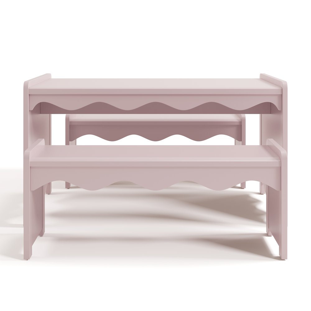 Casablanca Table & Bench Set-Blush